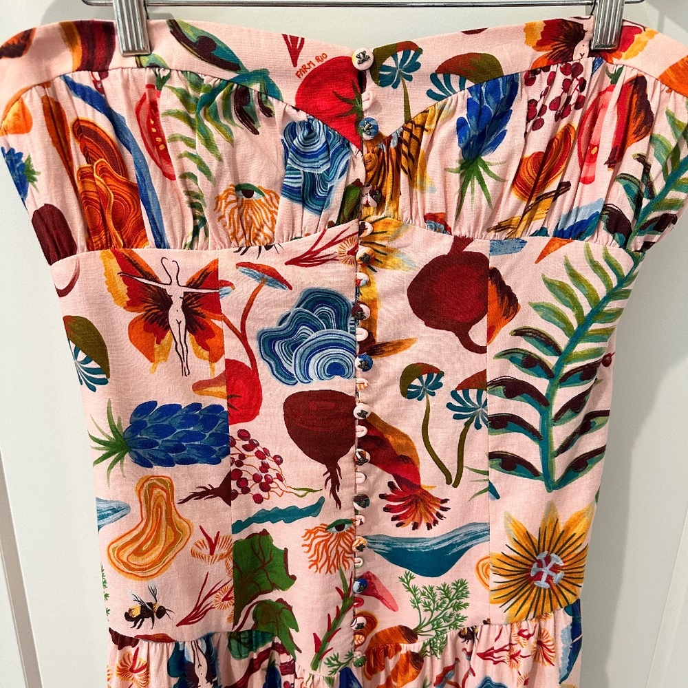 Farm Rio Strapless Dress